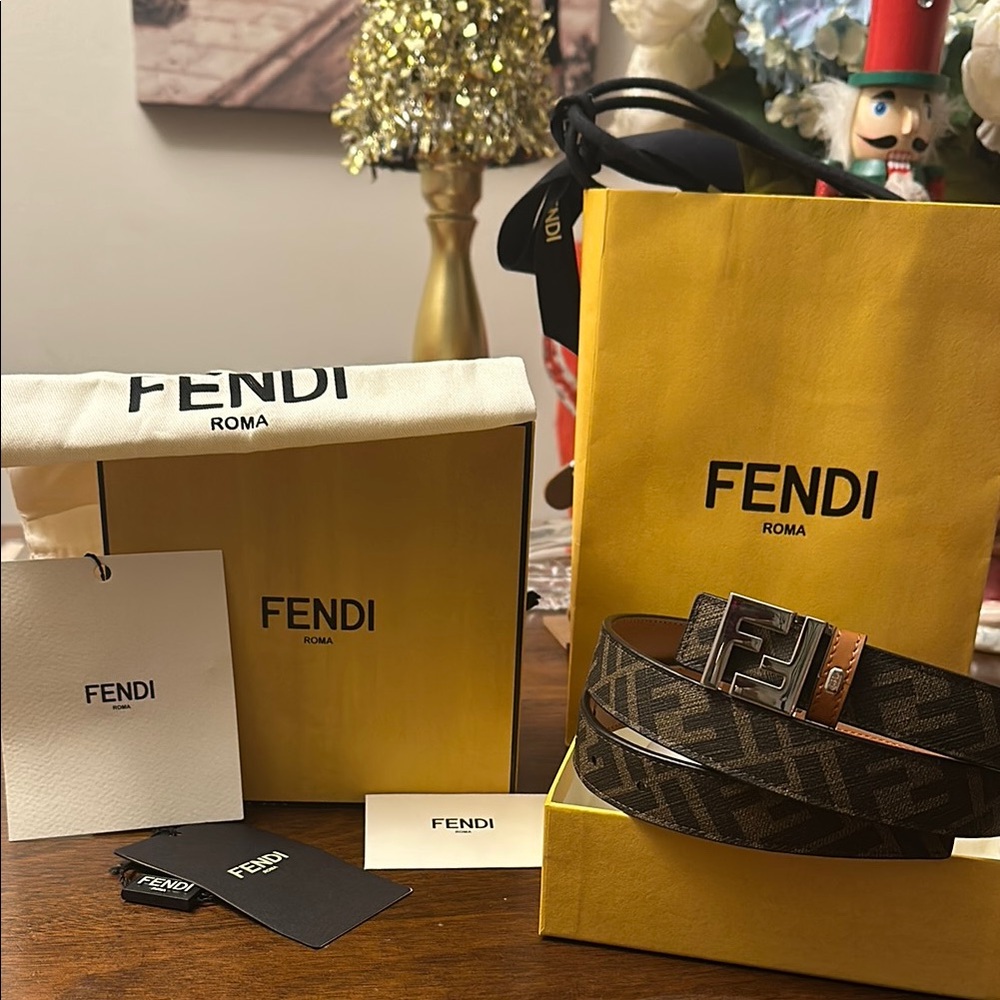 Fendi Brown Leather Belt